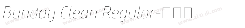 Bunday Clean Regular字体转换
